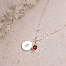 Hampers and Gifts to the UK - Send the Engraved July Birthstone Necklace