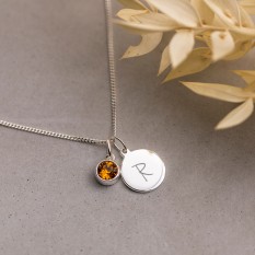 Hampers and Gifts to the UK - Send the Engraved November Birthstone Necklace