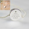 Hampers and Gifts to the UK - Send the Personalised Any Message Silver Disc Necklace 