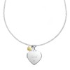 Hampers and Gifts to the UK - Send the Personalised Sterling Silver and Diamond Heart Locket Necklace with Gold Charm