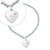 Hampers and Gifts to the UK - Send the Personalised Sterling Silver and 9ct Gold Heart Bracelet