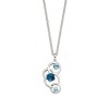 Hampers and Gifts to the UK - Send the  Sterling Silver Blue Topaz Circle Necklace 