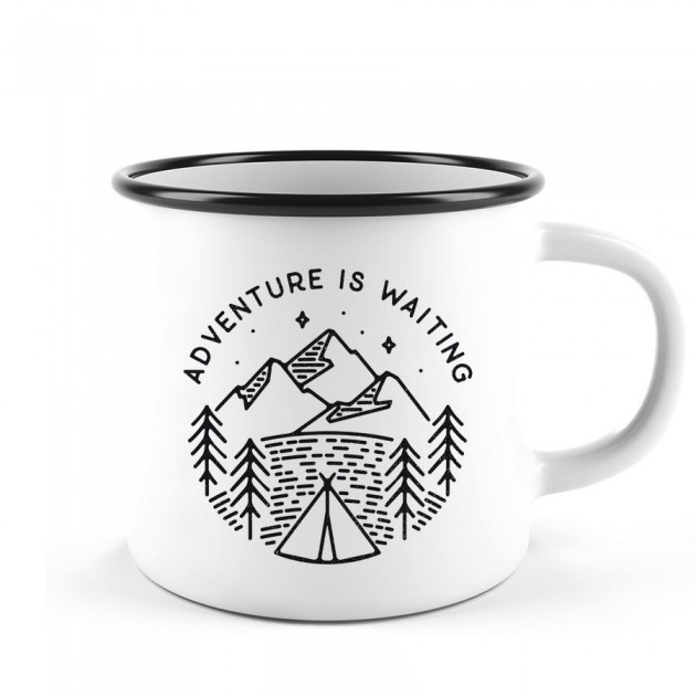 Hampers and Gifts to the UK - Send the Adventure is Wating Camping Mug