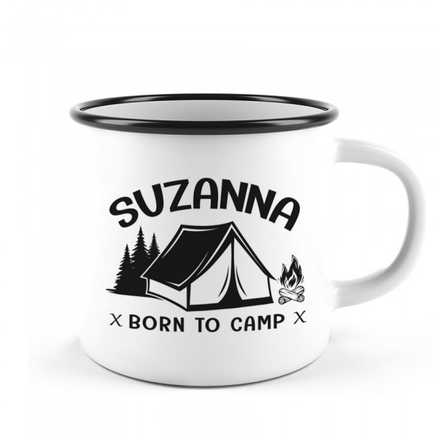 Hampers and Gifts to the UK - Send the Personalised Born to Camp Camping Mug