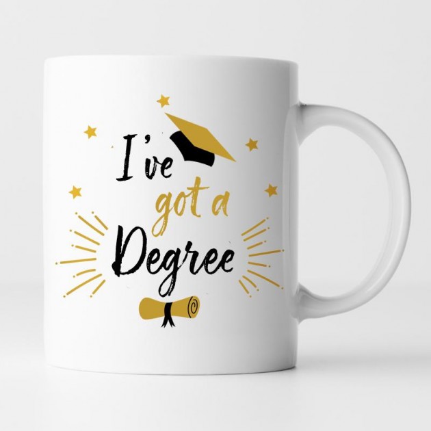 Hampers and Gifts to the UK - Send the I've Got a Degree Scroll and Hat Mug 