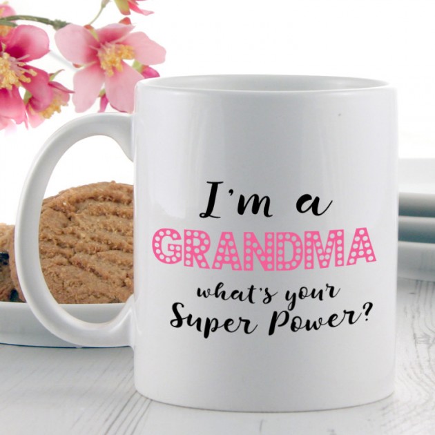 Hampers and Gifts to the UK - Send the I'm a Grandma Super Power Mug