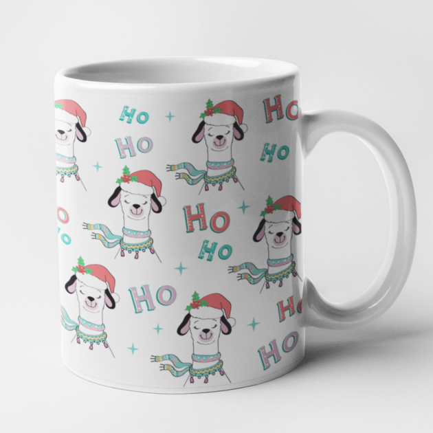 Hampers and Gifts to the UK - Send the Ho Ho Ho Festive LLama Mug