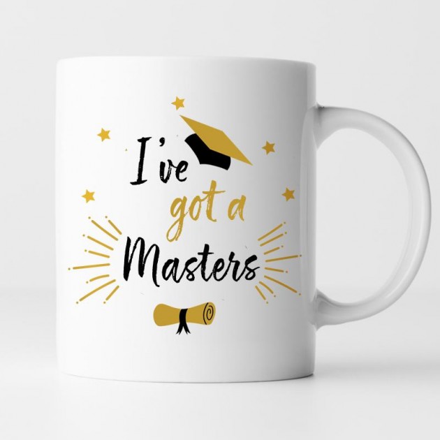 Hampers and Gifts to the UK - Send the I've Got a Masters Scroll and Hat Mug 