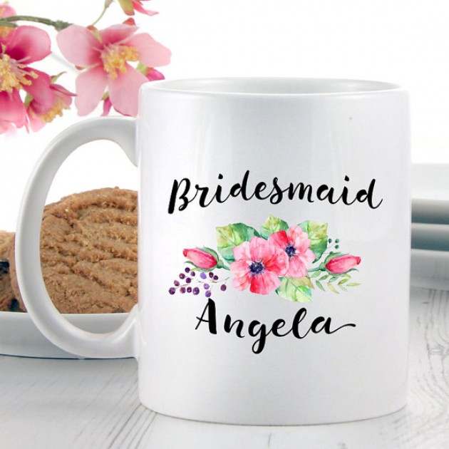 Hampers and Gifts to the UK - Send the Personalised Bridesmaid Mug 