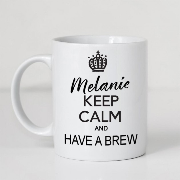 Hampers and Gifts to the UK - Send the Personalised Keep Calm and Have a Brew Mug