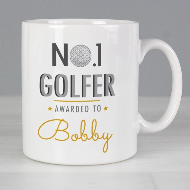 Hampers and Gifts to the UK - Send the Personalised No.1 Golf Fan Mug