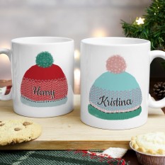 Hampers and Gifts to the UK - Send the Personalised Woolly Hats Mug Set