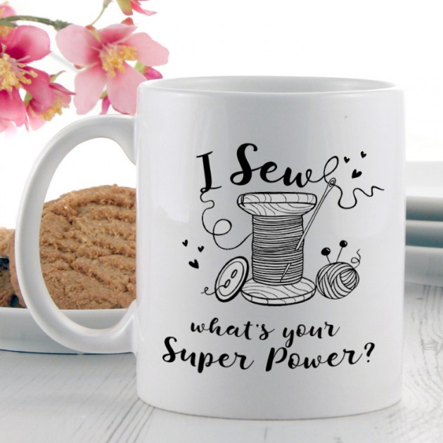 Hampers and Gifts to the UK - Send the I Sew Super Power Mug