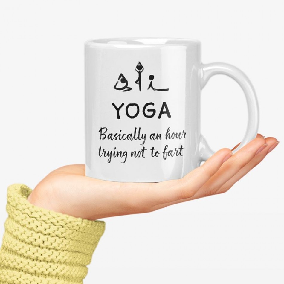 Funny Gifts - Trying Not to Fart Yoga Mug