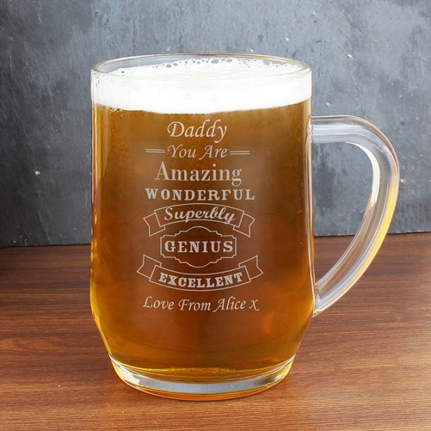 Hampers and Gifts to the UK - Send the Personalised Vintage Typography Tankard