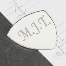 Hampers and Gifts to the UK - Send the Silver Plated Plectrum Engraved