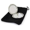 Hampers and Gifts to the UK - Send the Engraved Silver Plated Round Compact for Bride
