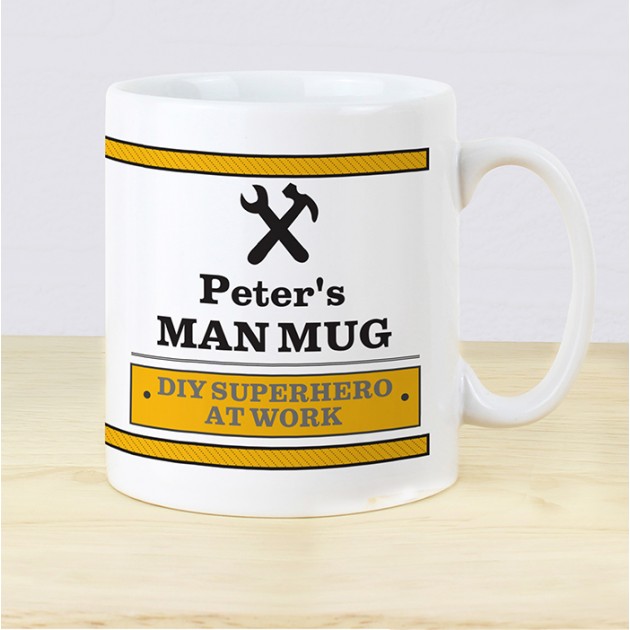 Hampers and Gifts to the UK - Send the Personalised Man At Work Mug