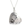 Hampers and Gifts to the UK - Send the Sterling Silver Large Hammered Heart Necklace