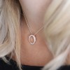 Hampers and Gifts to the UK - Send the Sterling Silver Twist and Rose Gold Hoop Necklace