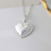 Hampers and Gifts to the UK - Send the Sterling Silver Scratched Heart Necklace