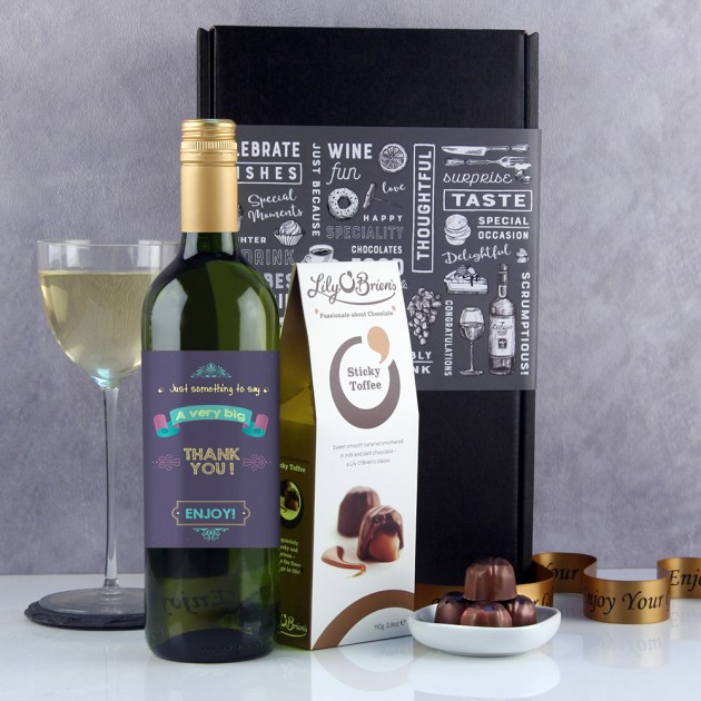 Hampers and Gifts to the UK - Send the Just Something to Say Thank You Wine Gift