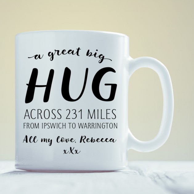 Hampers and Gifts to the UK - Send the Hug Across the Miles Mug