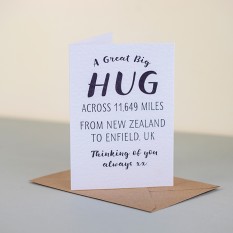 Hampers and Gifts to the UK - Send the Hug Across the Miles Greeting Card