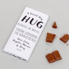 Hampers and Gifts to the UK - Send the Hug Across the Miles Chocolate Bar
