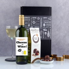 Hampers and Gifts to the UK - Send the Age Only Matters If You're Cheese and Wine Gift