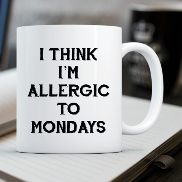Hampers and Gifts to the UK - Send the Allergic To Mondays Mug