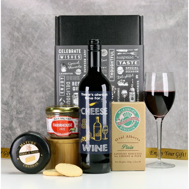 Hampers and Gifts to the UK - Send the Always Time for Cheese and Wine - Cheese Hampers