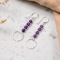 Hampers and Gifts to the UK - Send the Amethyst Drop Earrings