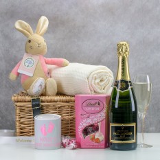 Hampers and Gifts to the UK - Send the New Baby Girl Champagne Celebration
