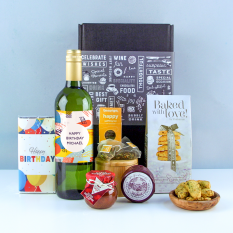 Hampers and Gifts to the UK - Send the Birthday Wine and Cheese Hamper