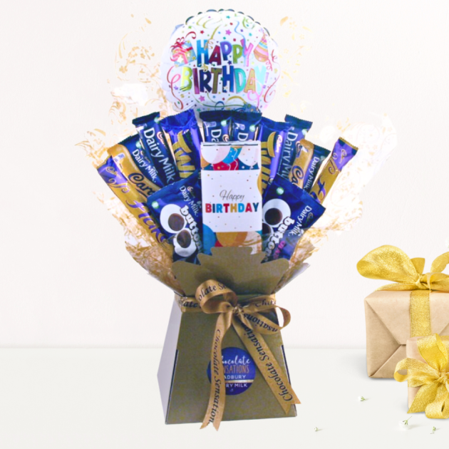 Hampers and Gifts to the UK - Send the Happy Birthday Dairy Milk Chocolate Bouquet 