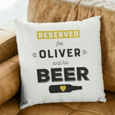 Hampers and Gifts to the UK - Send the Cushion Reserved for a Beer Drinker 