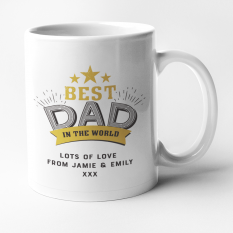 Hampers and Gifts to the UK - Send the Personalised Best Dad In The World Mug