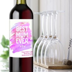 Hampers and Gifts to the UK - Send the Best Mum Ever Wine Gift 
