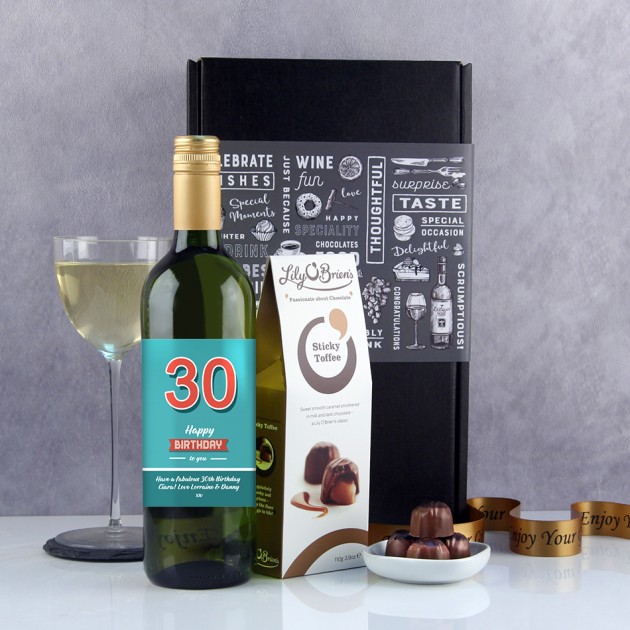 Hampers and Gifts to the UK - Send the Big Numbers Personalised Wine Gift 