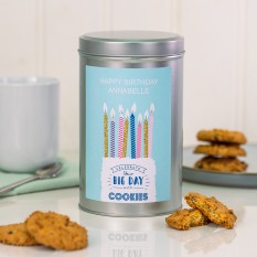 Hampers and Gifts to the UK - Send the Celebrate Your Birthday Tin with a Dozen Cookies