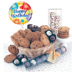Hampers and Gifts to the UK - Send the Birthday Luxury Chocolates and Cookies Gift Basket