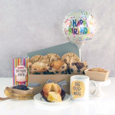 Hampers and Gifts to the UK - Send the Big Hug Birthday Cookies and Cake Hamper
