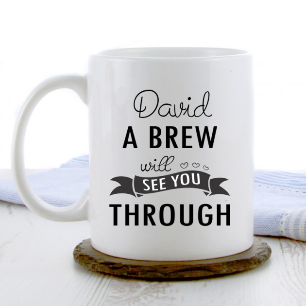 Hampers and Gifts to the UK - Send the A Brew Will See You Through Coffee Mug