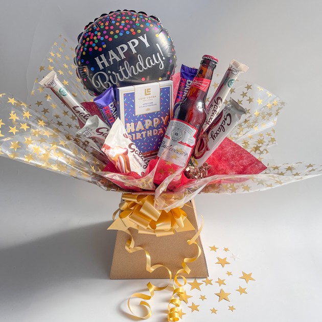 Hampers and Gifts to the UK - Send the Galaxy of Birthday Delights Chocolate Bouquet
