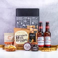 Hampers and Gifts to the UK - Send the Budweiser Lager & Savouries Gift Box 