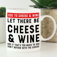 Hampers and Gifts to the UK - Send the Cheese and Wine Gift Mug