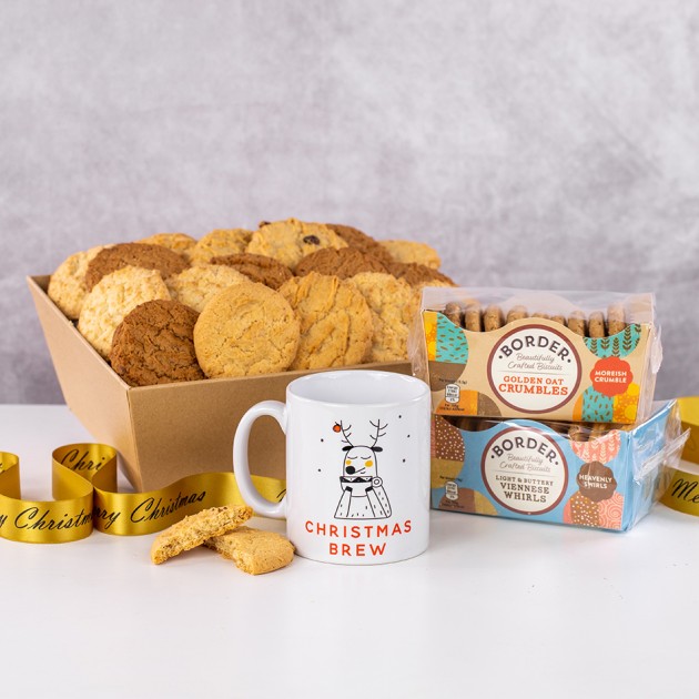 Hampers and Gifts to the UK - Send the Christmas Brew and Biscuits Hamper