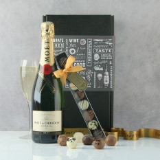 Hampers and Gifts to the UK - Send the Champagne and Chocolate Truffles Gift Set