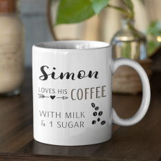 Hampers and Gifts to the UK - Send the Personalised Coffee Lover Mug